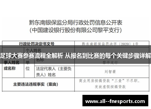 足球大赛参赛流程全解析 从报名到比赛的每个关键步骤详解 足球大赛参赛流程全解析 从报名到比赛的每个关键步骤详解